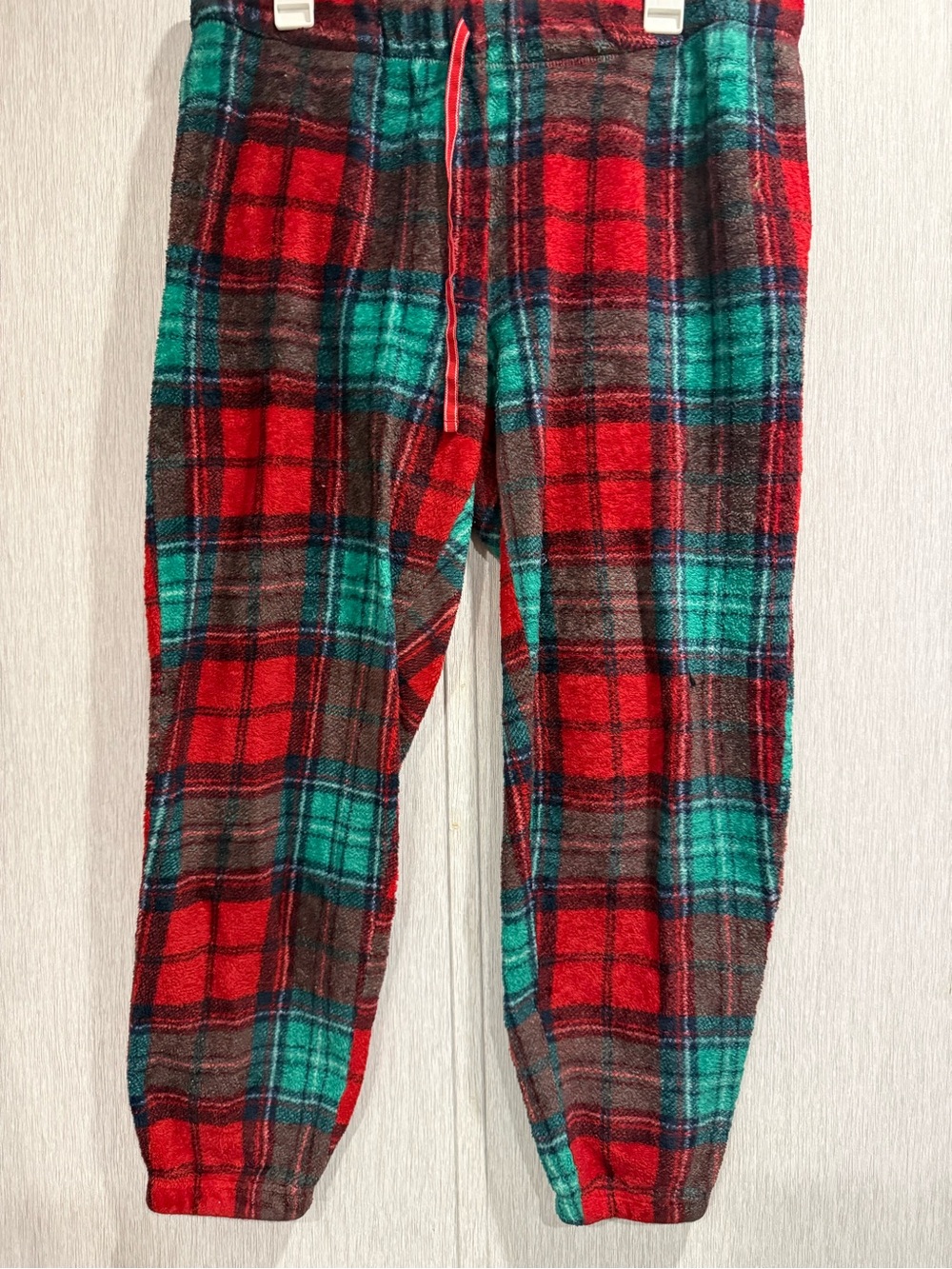 Red & Green Plaid Fleece Lounge Pants